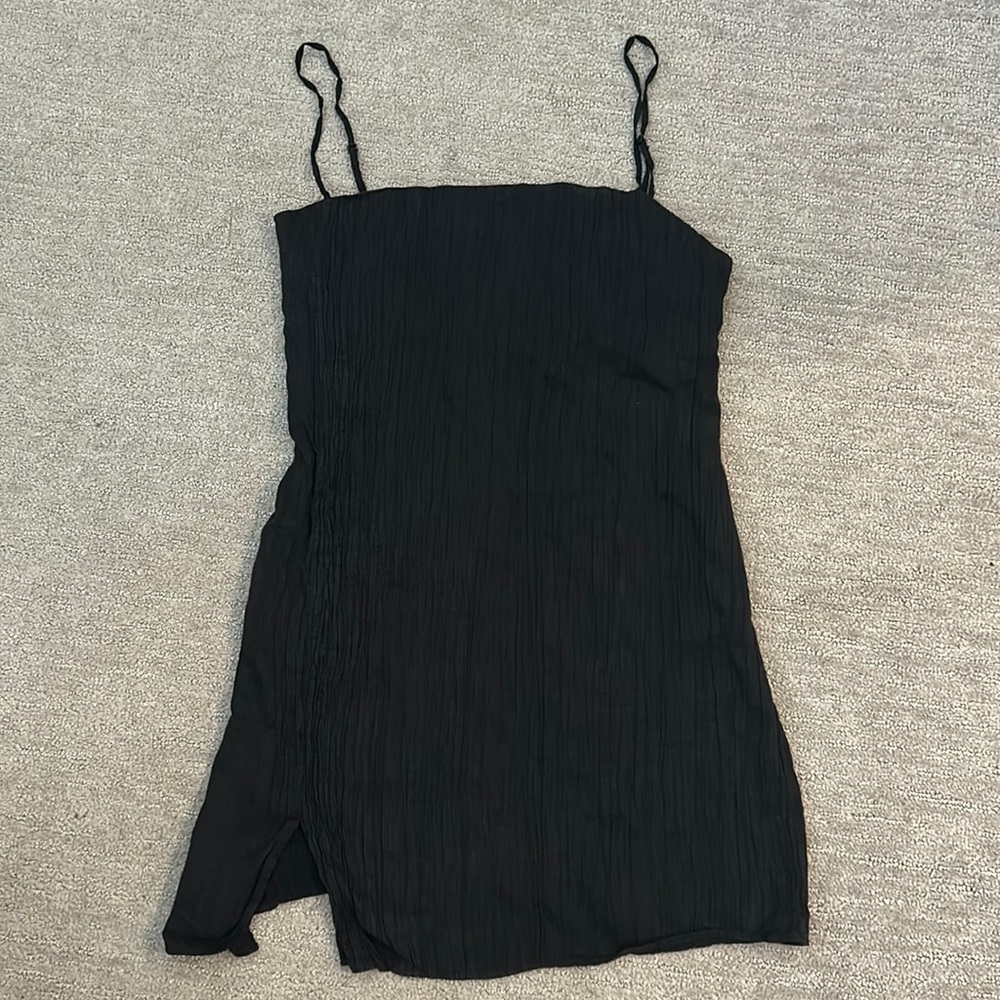 ZARA mini black dress with slit